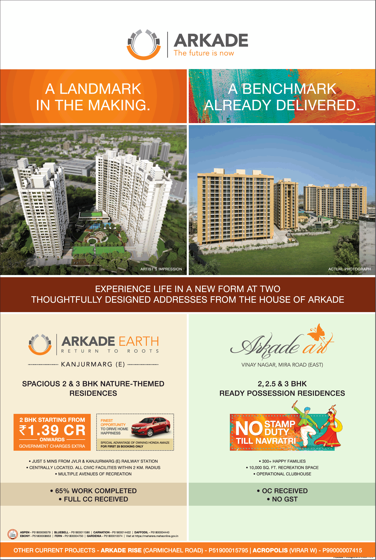 Arkade Groups presents Arkade Earth & Arkade Art in Mumbai Update